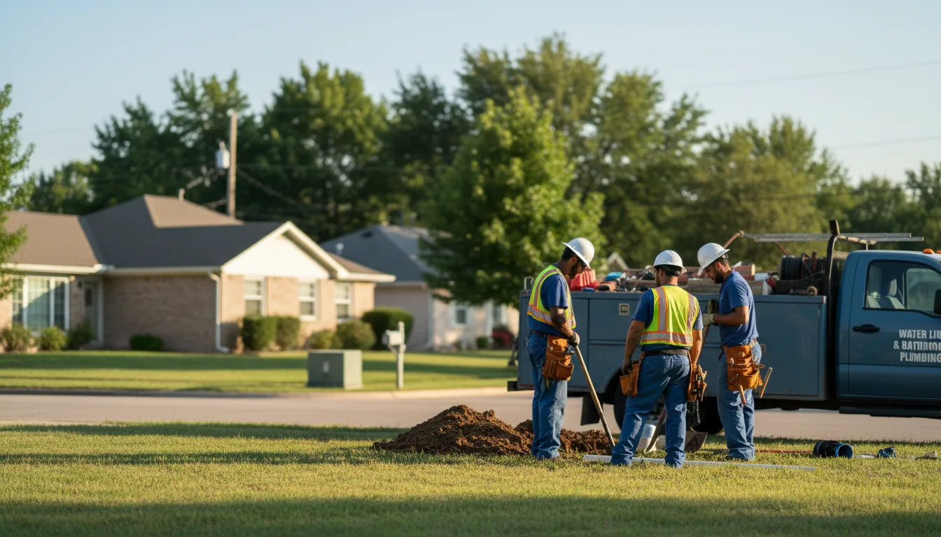 Residential water line and bathroom plumbing service in Jeffersonville, IN